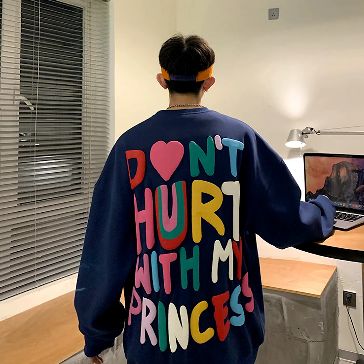 "HDRD" Sweat-shirt Hoodie imprimé coloré Blanc - URB1™