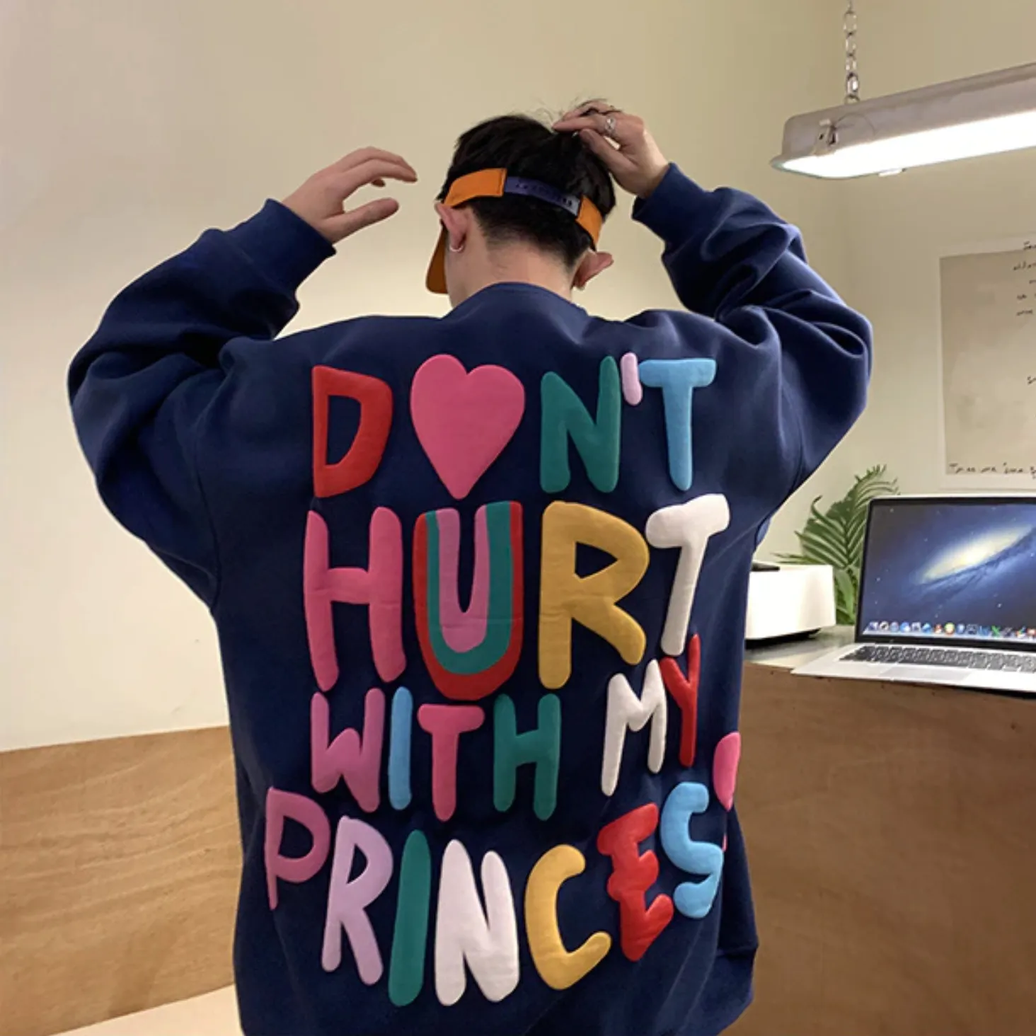 "HDRD" Sweat-shirt Hoodie imprimé coloré Blanc - URB1™