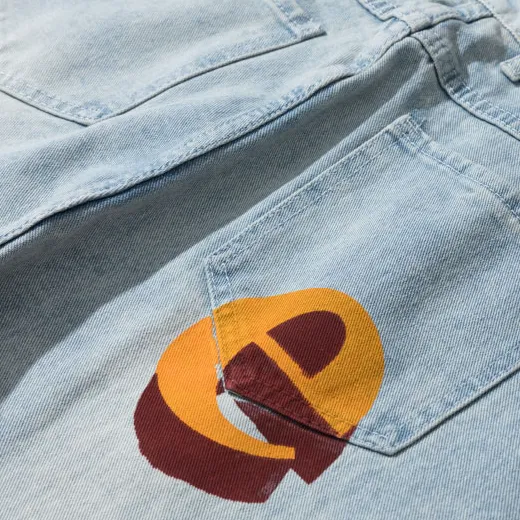 "LEGEND" Jean Denim Large Coupe droite à Imprimés - URB1™