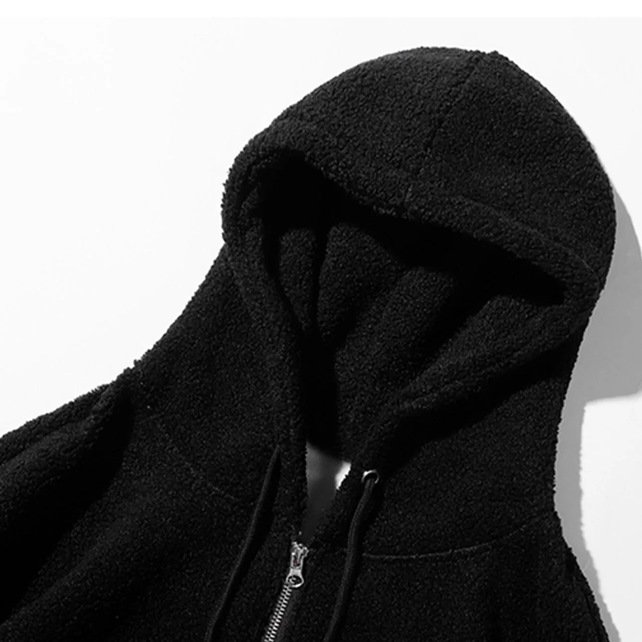 "LOBU" Sweat-shirt Hoodie à capuche Fourrure Noir - URB1™