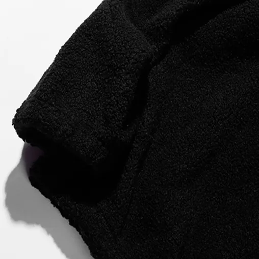 "LOBU" Sweat-shirt Hoodie à capuche Fourrure Noir - URB1™
