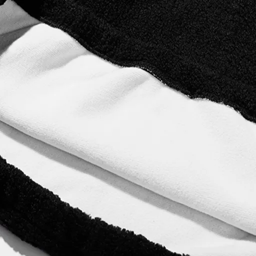 "LOBU" Sweat-shirt Hoodie à capuche Fourrure Noir - URB1™