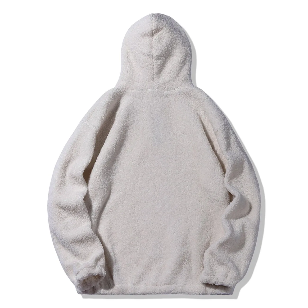 "LOBU" Sweat-shirt Hoodie à capuche Fourrure Noir - URB1™