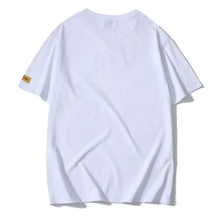 "MAD MONKEY" T-shirt Blanc imprimé streetwear - URB1™