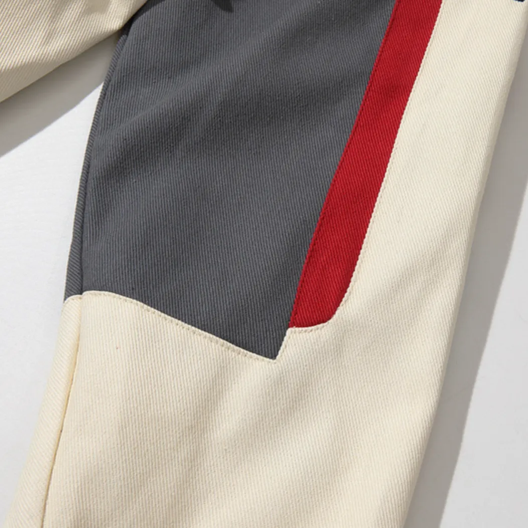 "M&M" Veste Universitaire Jacket Racing Brodée Beige - URB1™