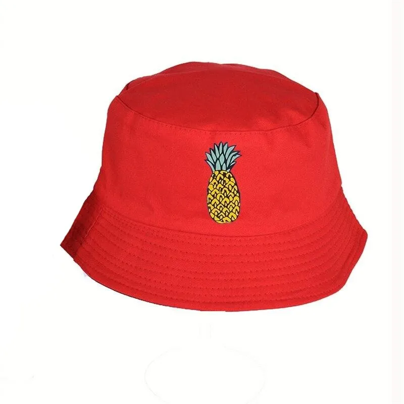 "PINEAPPLE" Chapeau Bob Noir Imprimé - URB1™