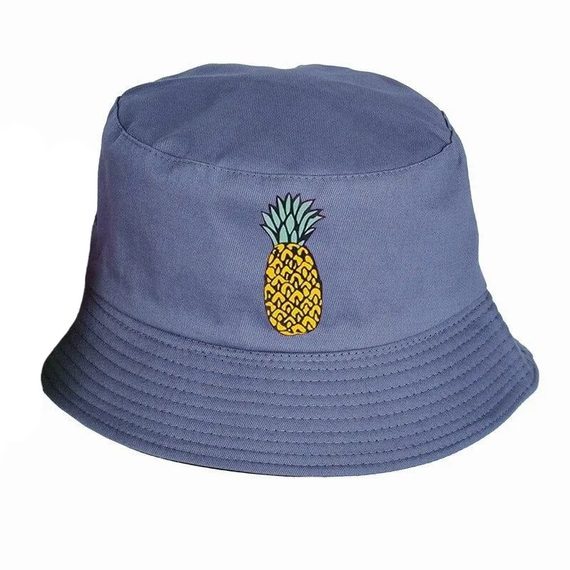 "PINEAPPLE" Chapeau Bob Noir Imprimé - URB1™