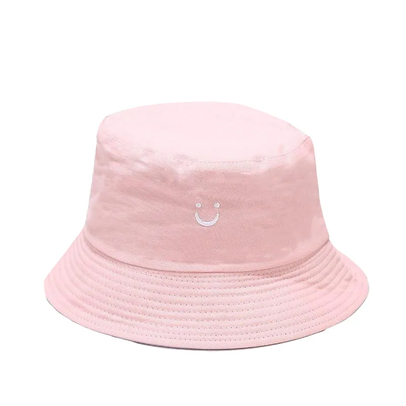 "SMILE" Chapeau Bob Noir réversible Brodé - URB1™