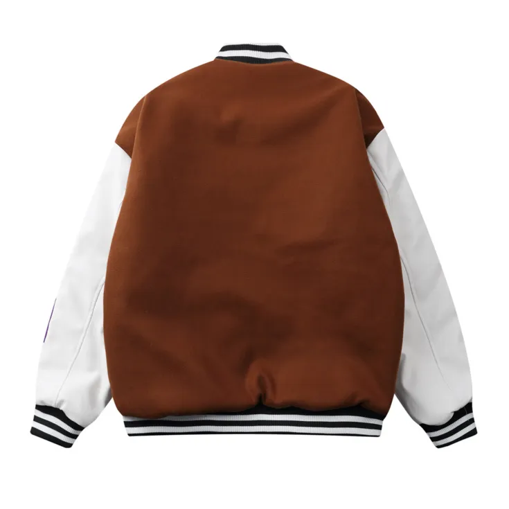 "SMILE" Veste Baseball Bombers Simili-cuir Noir - URB1™