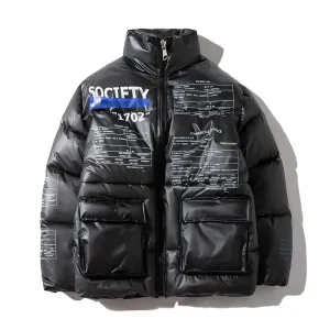 "SOCIETY" Doudoune Veste Matelassée Noir - URB1™
