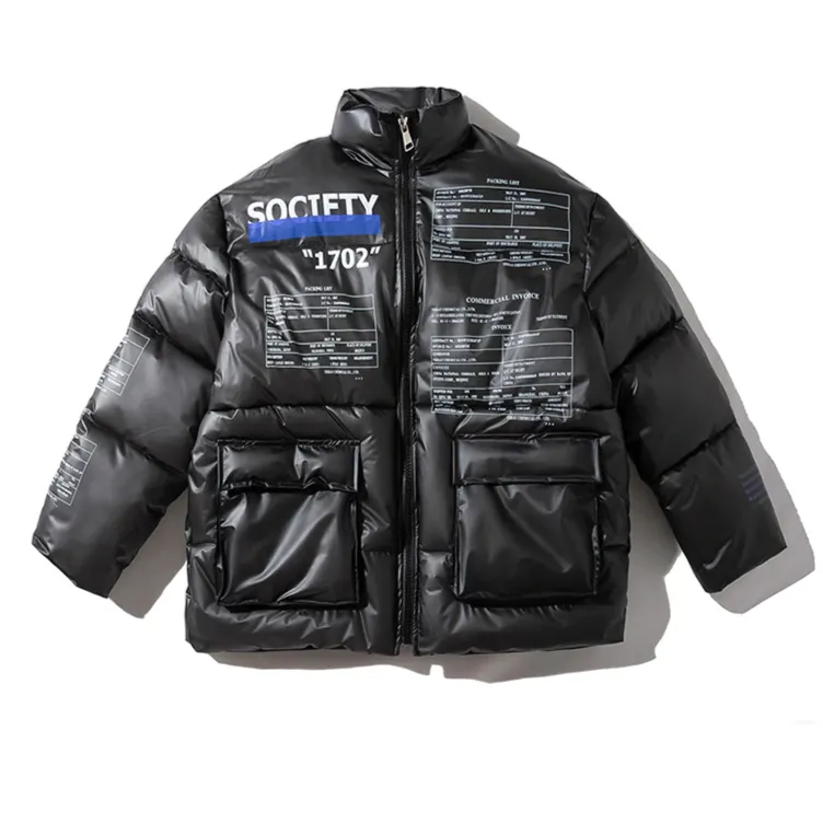 "SOCIETY" Doudoune Veste Matelassée Noir - URB1™