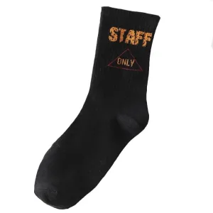 "STAFF" Chaussettes Violet Montantes Streetwear - URB1™