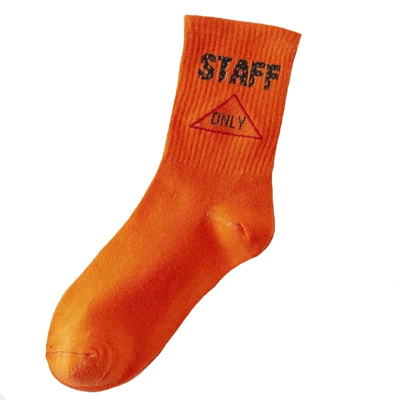 "STAFF" Chaussettes Violet Montantes Streetwear - URB1™