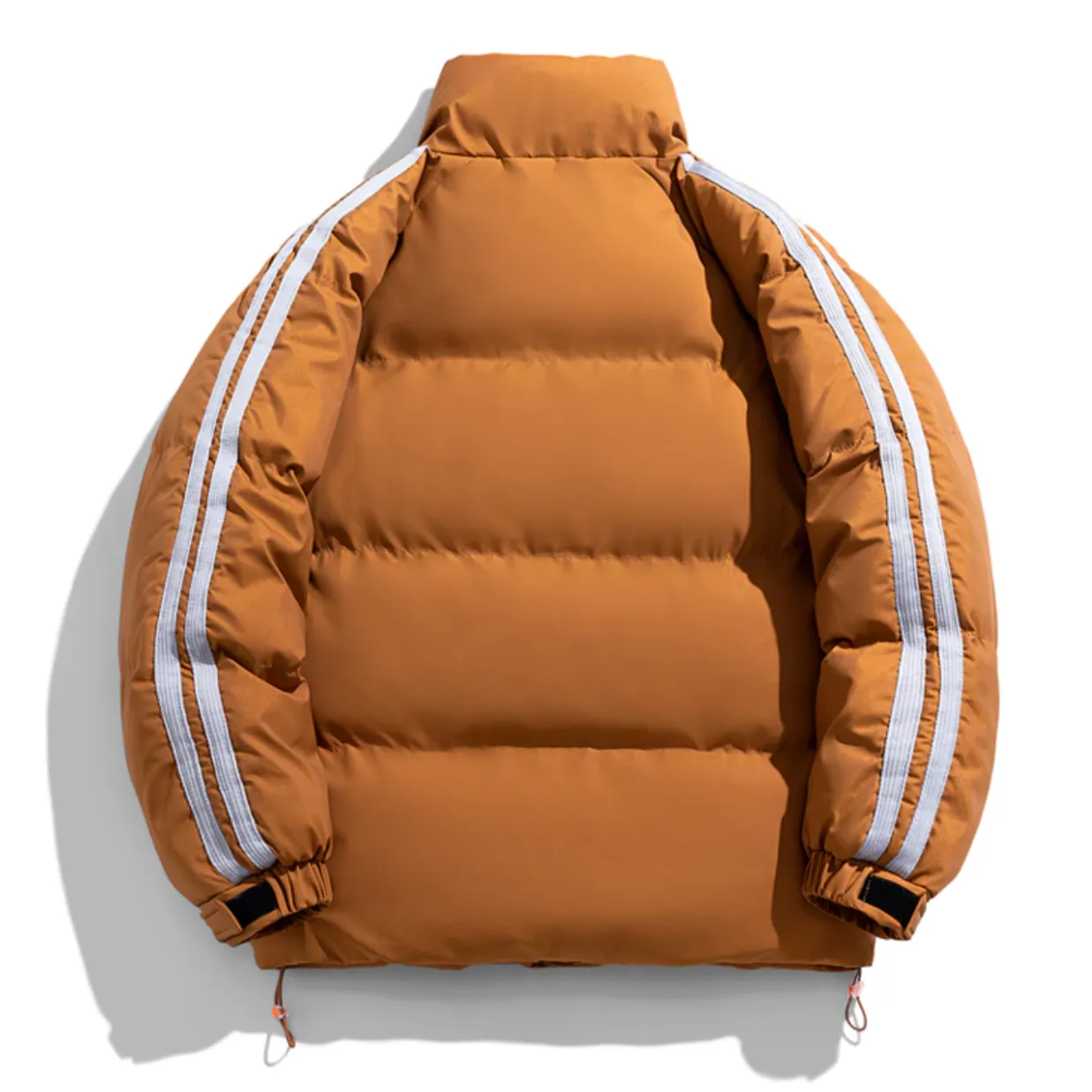 "STRP" Parka Doudoune Matelassée Marron à Bandes - URB1™