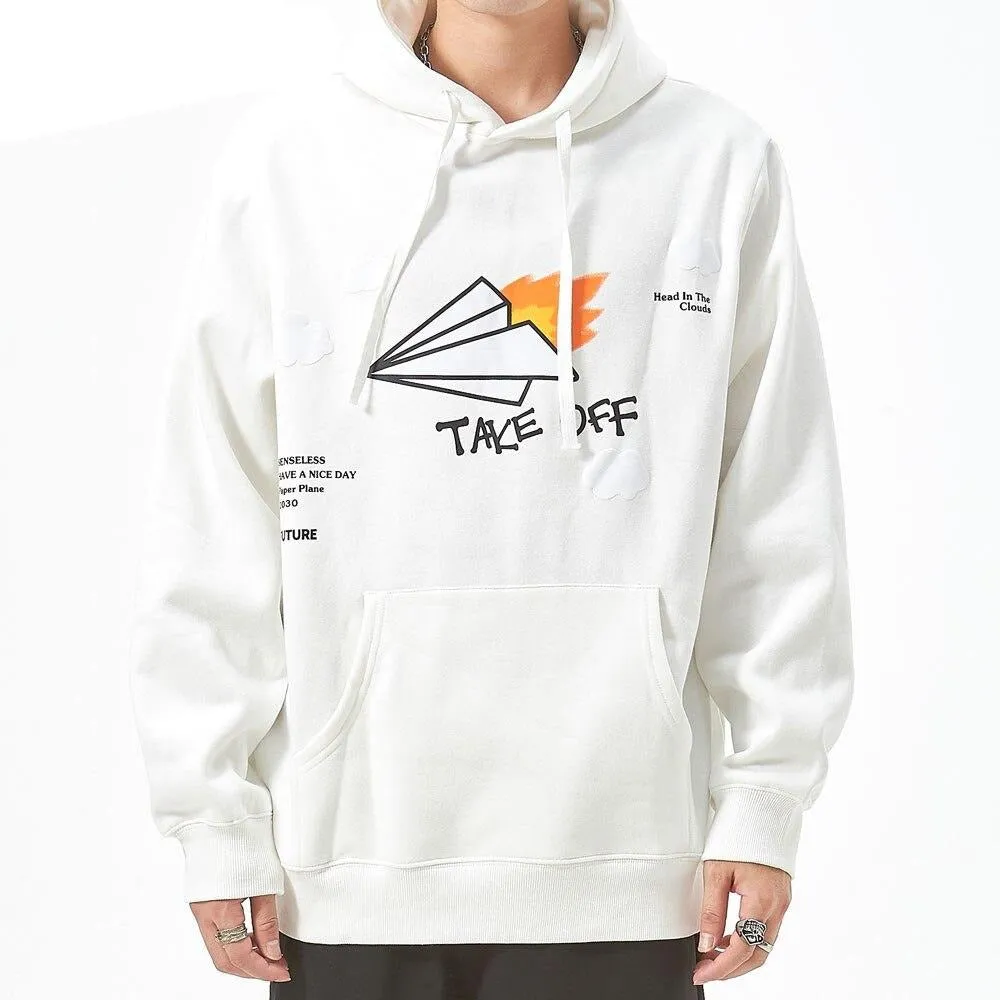 "TAKE OFF" Sweat-shirt Hoodie à capuche Blanc - URB1™