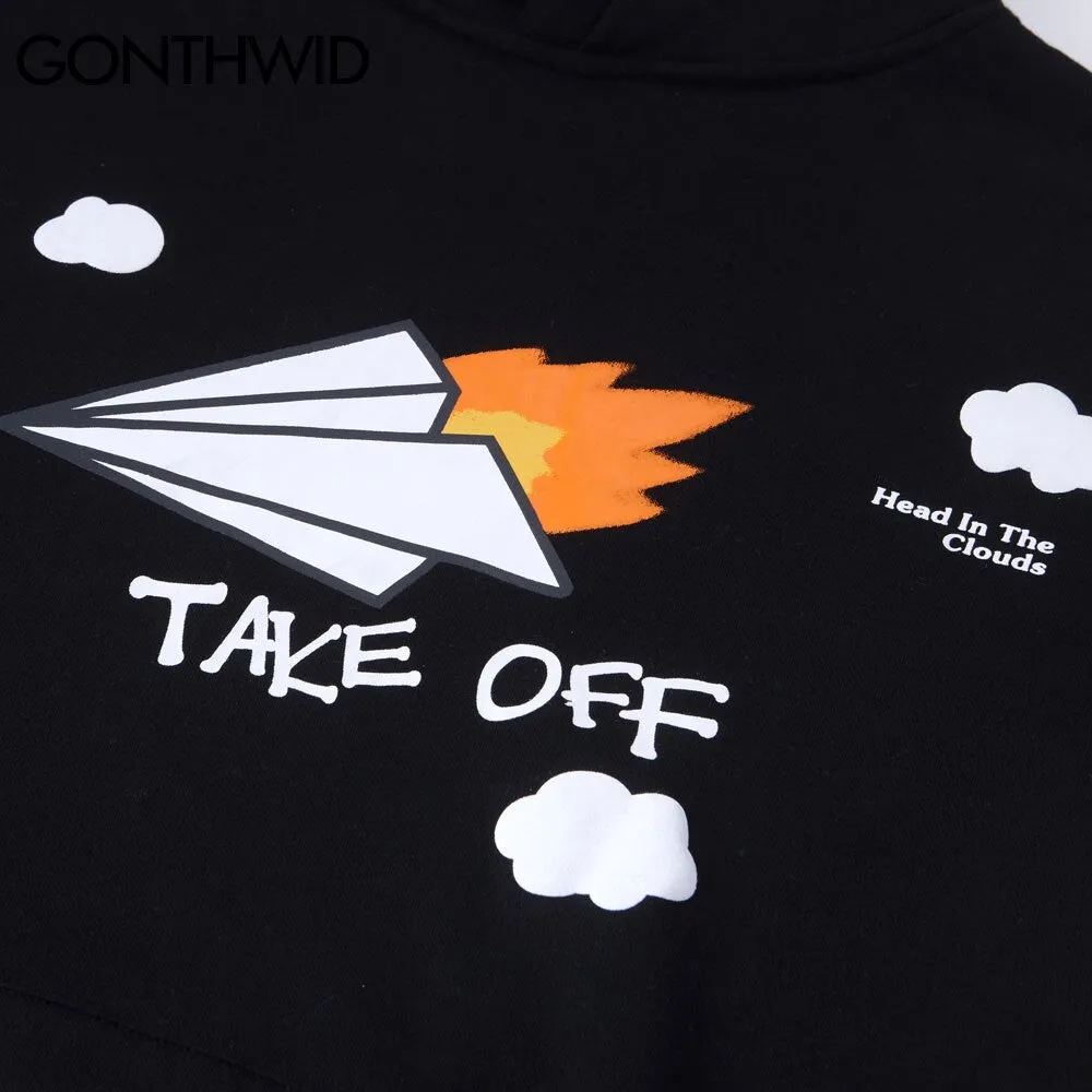 "TAKE OFF" Sweat-shirt Hoodie à capuche Blanc - URB1™