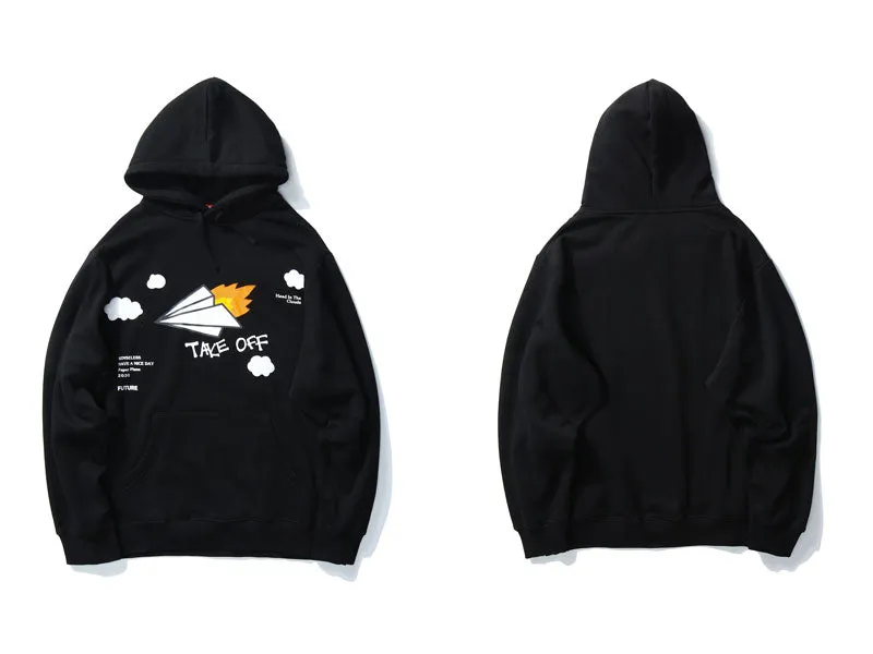 "TAKE OFF" Sweat-shirt Hoodie à capuche Blanc - URB1™