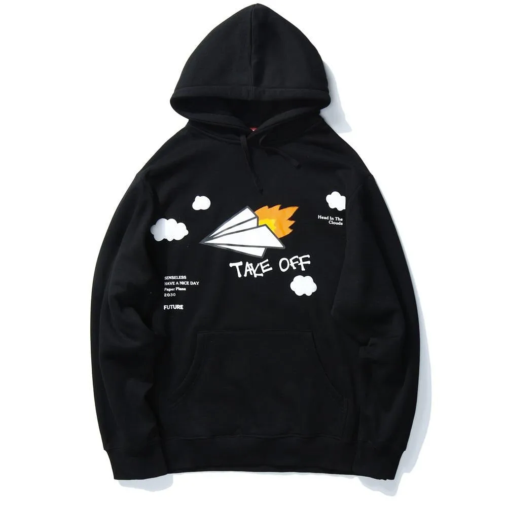 "TAKE OFF" Sweat-shirt Hoodie à capuche Blanc - URB1™
