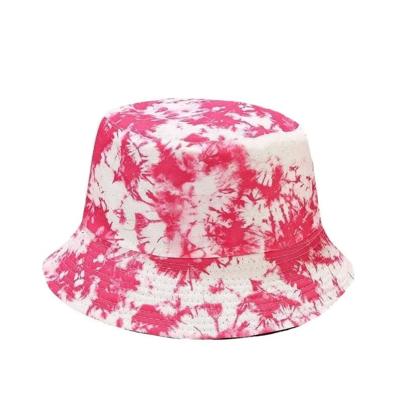 "TIE AND DYE" Chapeau Bob Imprimé Violet Bleu Blanc - URB1™