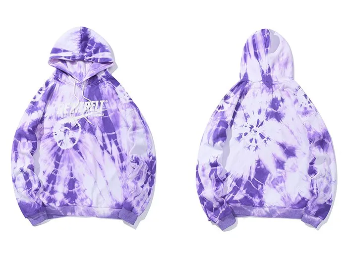 "TIE AND DYE" Sweat-shirt Hoodie à capuche Noir - URB1™