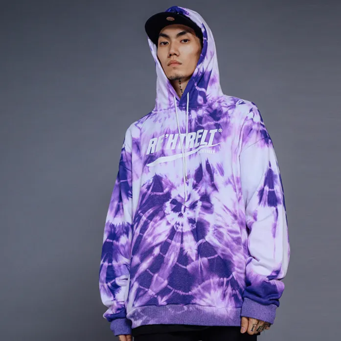 "TIE AND DYE" Sweat-shirt Hoodie à capuche Noir - URB1™