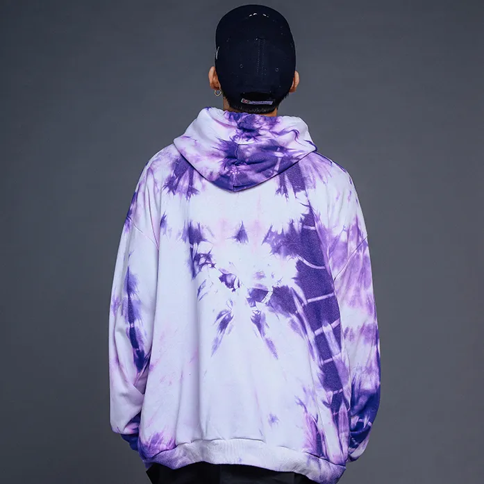 "TIE AND DYE" Sweat-shirt Hoodie à capuche Noir - URB1™