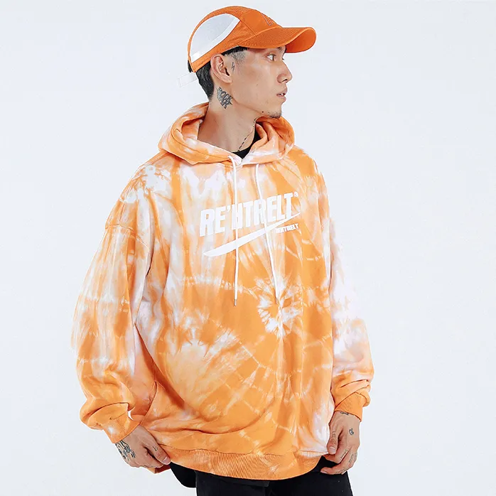 "TIE AND DYE" Sweat-shirt Hoodie à capuche Orange - URB1™