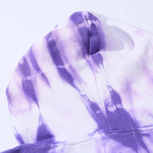 "TIE AND DYE" Sweat-shirt Hoodie à capuche Violet - URB1™