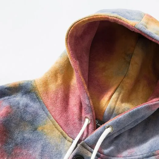 "TIE AND DYE" Sweatshirt Hoodie à capuche Bleu - URB1™