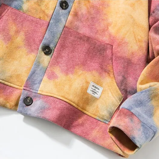 "TIE AND DYE" Sweatshirt Hoodie à capuche Bleu - URB1™