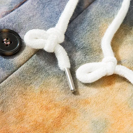 "TIE AND DYE" Sweatshirt Hoodie à capuche Bleu - URB1™