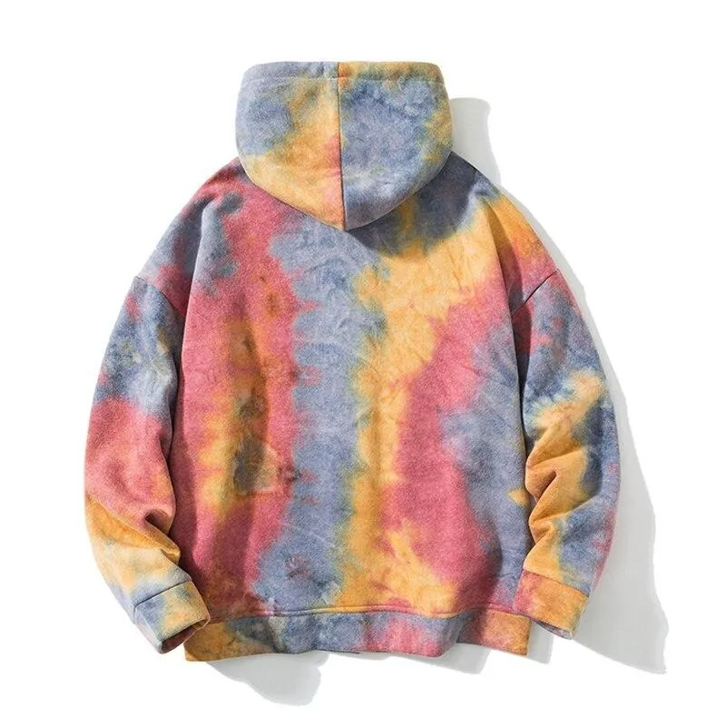 "TIE AND DYE" Sweatshirt Hoodie à capuche Bleu - URB1™