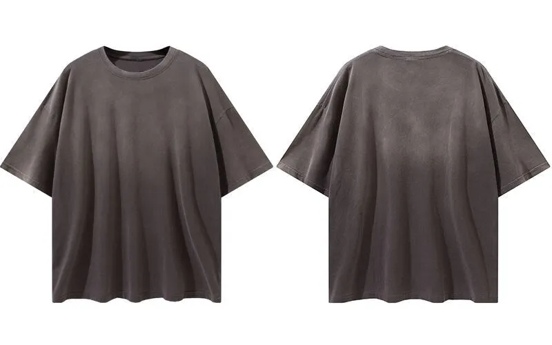 "Tie and dye" T-shirt Oversize Streetwear Gris - URB1™