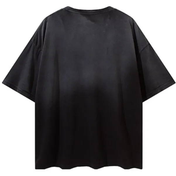 "Tie and dye" T-shirt Oversize Streetwear Gris - URB1™