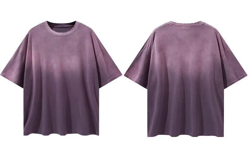 "Tie and dye" T-shirt Oversize Streetwear Gris - URB1™