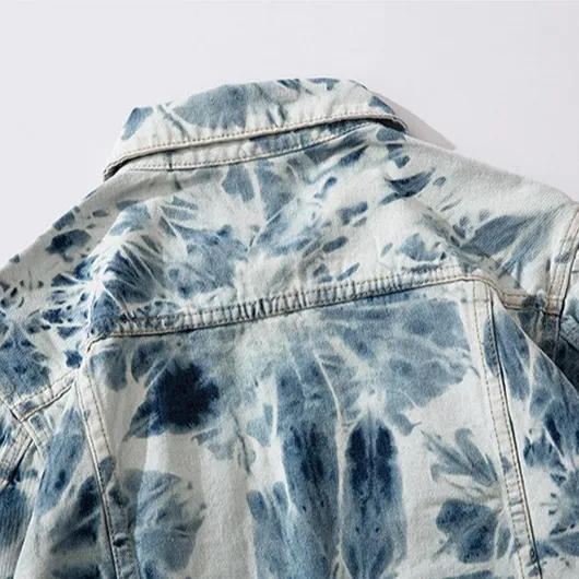 "TIEDYEING" VESTE EN JEAN DENIM BLEU - URB1™