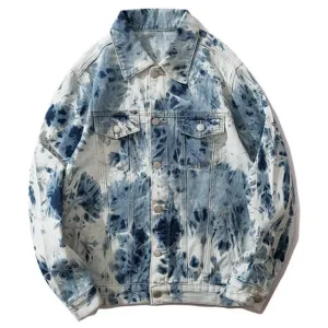 "TIEDYEING" VESTE EN JEAN DENIM BLEU - URB1™