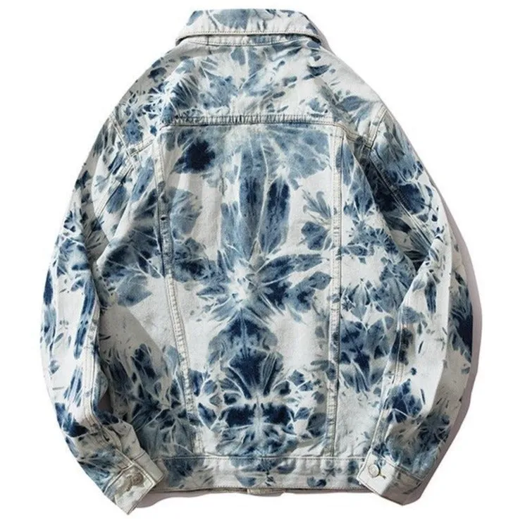 "TIEDYEING" VESTE EN JEAN DENIM BLEU - URB1™