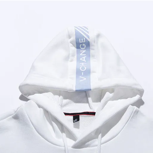 "V-CHANGE" Sweatshirt Noir Hoodie à Capuche - URB1™