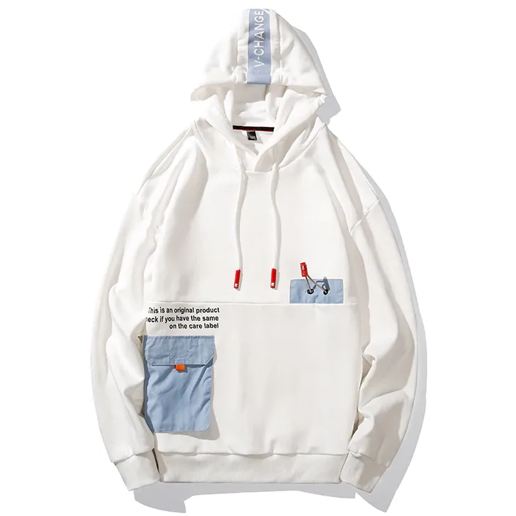 "V-CHANGE" Sweatshirt Noir Hoodie à Capuche - URB1™