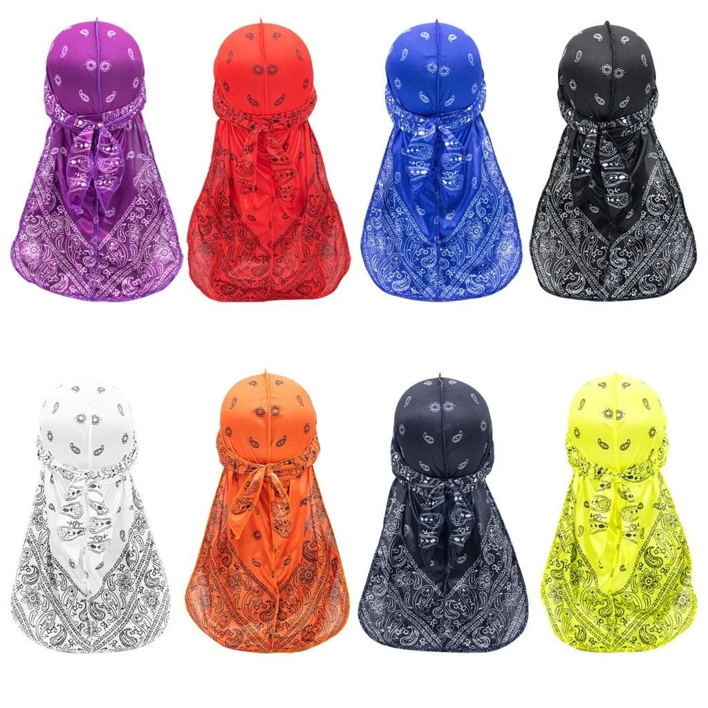 "WAVES" Durag Rouge Imprimé Bandana - URB1™