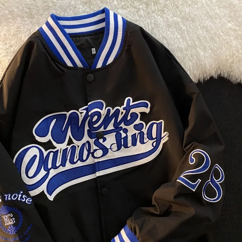 "WENT" Veste Bombers Versity Jacket Noir - URB1™