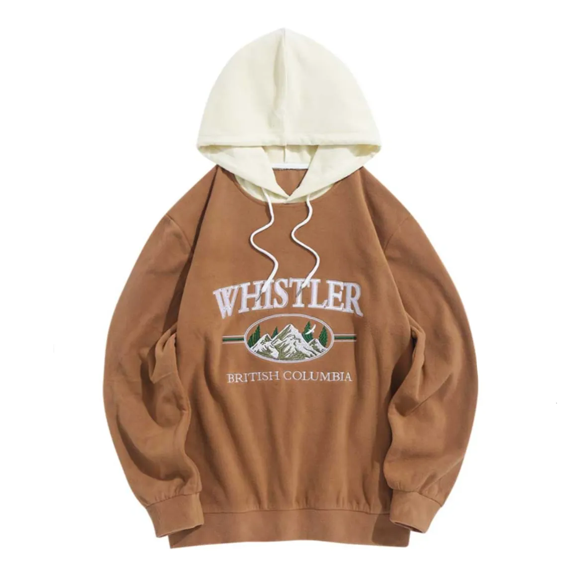 "WHISTLER" Sweat-shirt Polaire à capuche Vintage Rose Pâle - URB1™