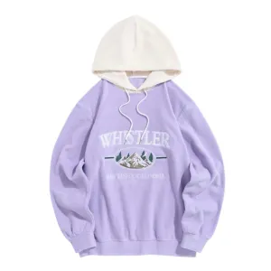 "WHISTLER" Sweat-shirt Polaire à capuche Vintage Rose Pâle - URB1™
