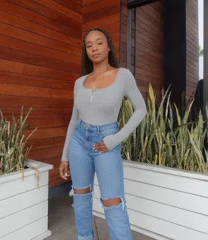 Ready Or Not Bodysuit(Grey)