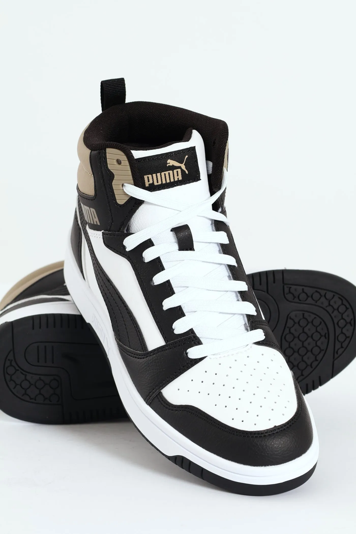 Rebound V6 Mid Sneaker - Brown/White