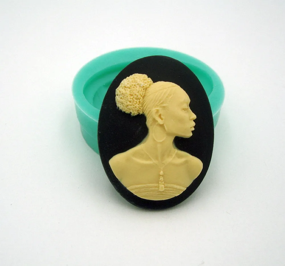Silicone Mold Black History Cameo  for Crafts, Jewelry, Resin, Polymer Clay.