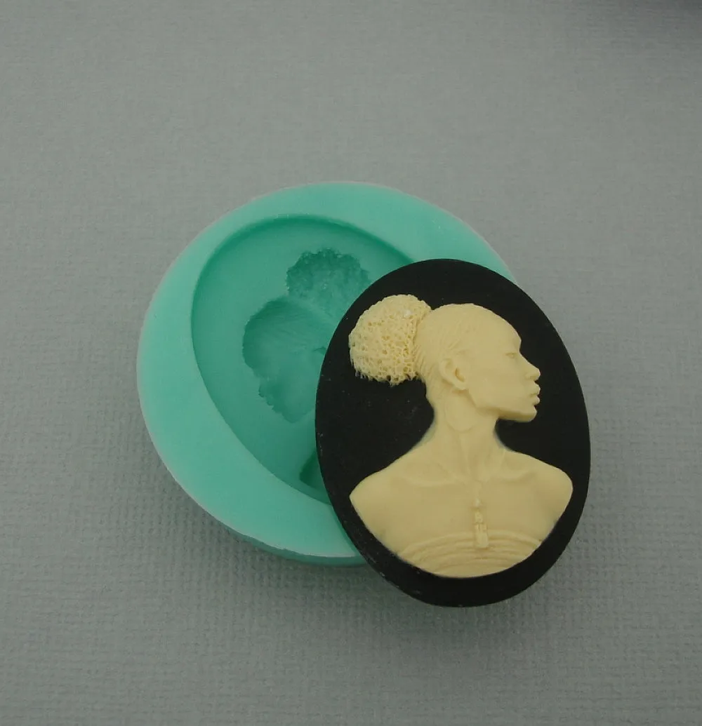 Silicone Mold Black History Cameo  for Crafts, Jewelry, Resin, Polymer Clay.