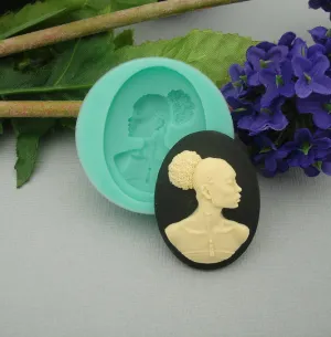 Silicone Mold Black History Cameo  for Crafts, Jewelry, Resin, Polymer Clay.