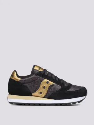 Sneakers Saucony Jazz in pelle oro e nero